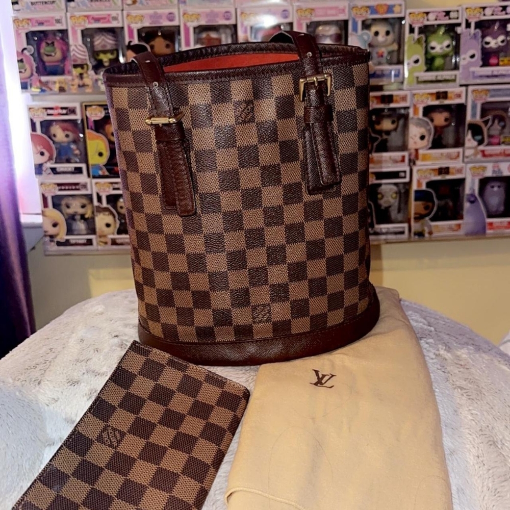 LOUIS VUITTON Damier Ebene Marais Bucket 23 - Picture 15 of 16